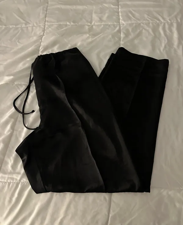 Black Satin Pants - Image 4