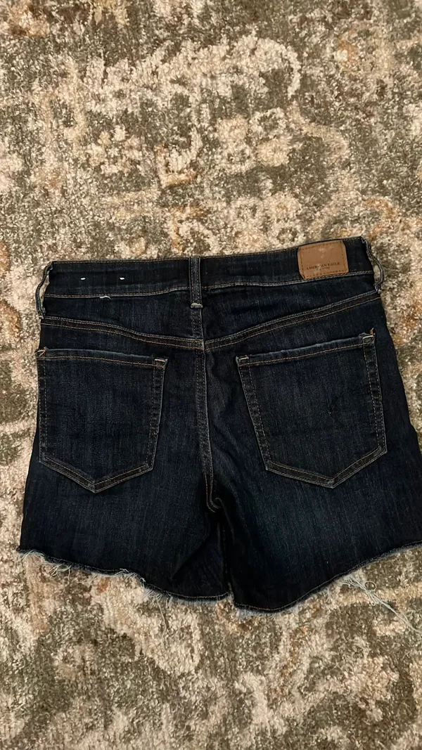 American Eagle Dark Denim Shorts - Image 2