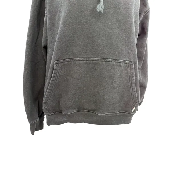 Aritzia TNA Cozy Fleece Hoodie Black Pullover Kangaroo Pocket Oversized Large‎ - Image 3