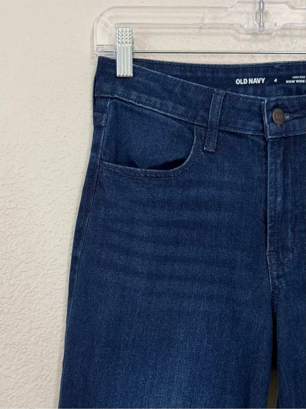 NWOT Old Navy Denim High-Rise Wow Wide Leg Women's Jeans, Size 4 - Image 4