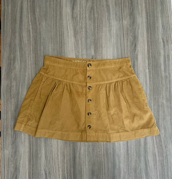 American Eagle Super High-Rise Tiered Corduroy Mini Skirt - Image 3