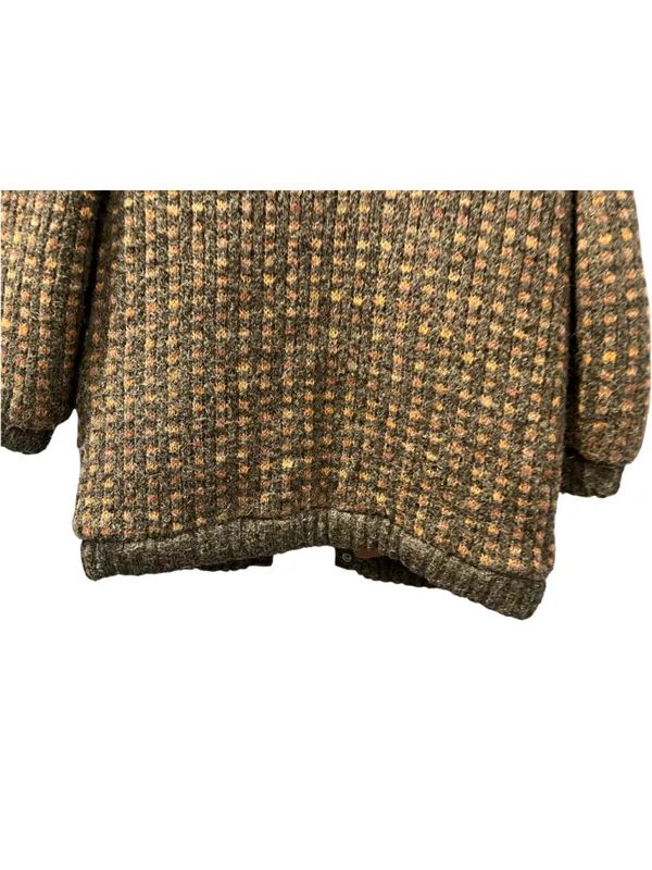 Vtg 80s Outer-Scene Quilted Knit Parka Jacket GrandmaCore Earthy Oversized Large - Image 11