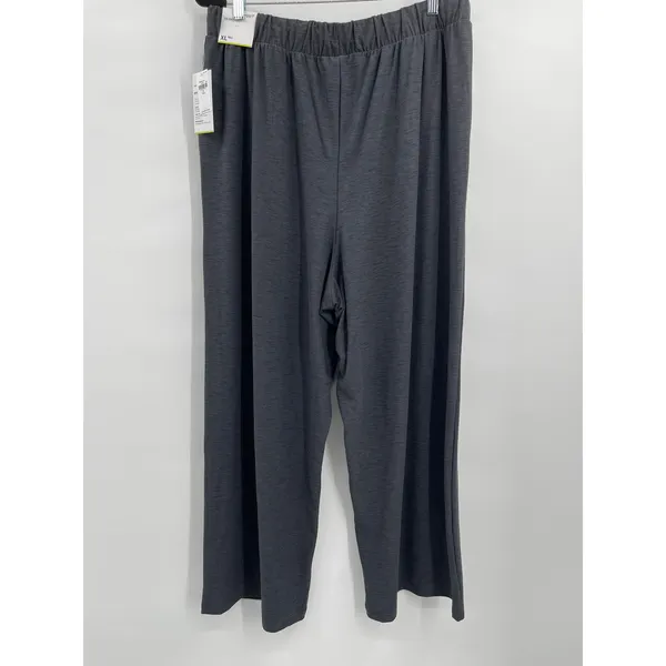 Old Navy Womens Active Go Dry Heather Dark Gray Wide Leg Stretchy Pants XL Tall - Image 2