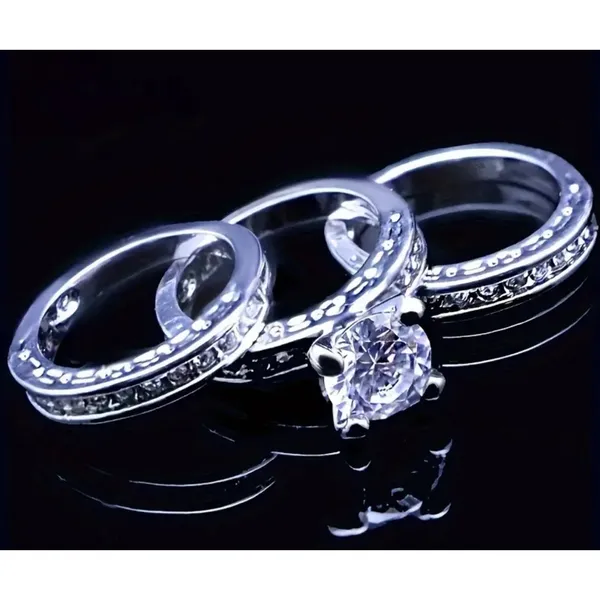 Silver Ring Set Size 6 - Image 4