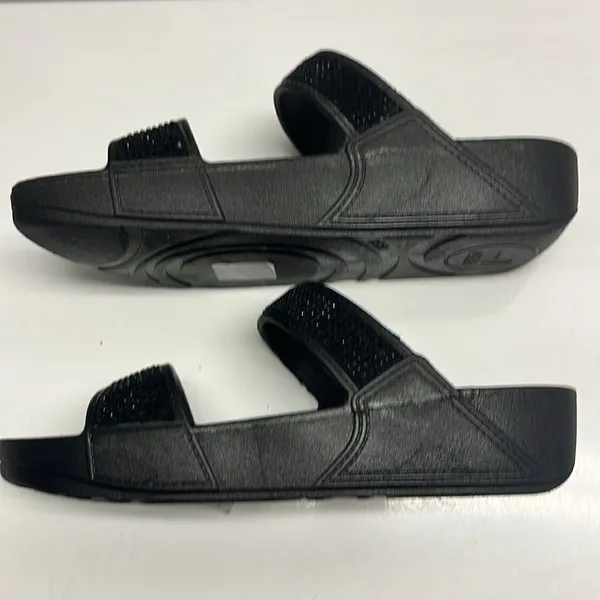 Fila Sport Black Glittered Two-Strap Slip-On Platform Sandals- 8M - Image 13