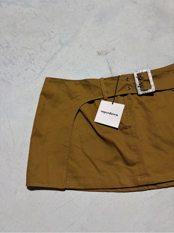 superdown NWT Mini Skirt with Rhinestone Buckle large - Image 2