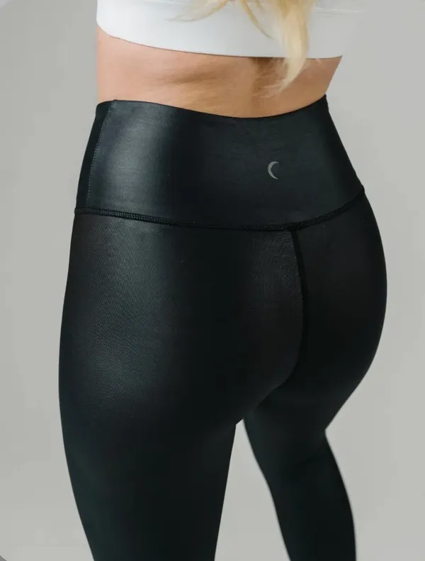 Zyia Active Black Metallic Light N Tight Hi-Rise 7/8 Leggings - Image 3