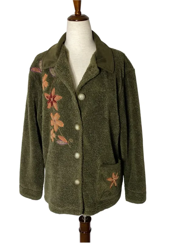 TEDDI Embroidered Fleece Cardigan Jacket - Image 3