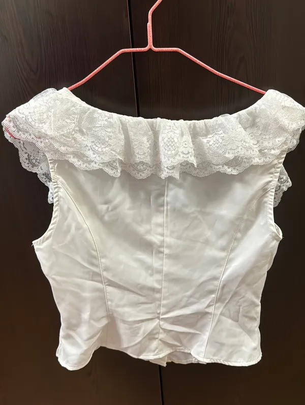 White Ruffle Two Piece Set - Image 6