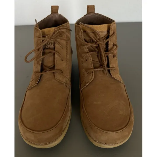 Duluth Trading Co Seneca Falls Leather Laced Ankle Boots Moc Toe Tan Brown W 9.5 - Image 4