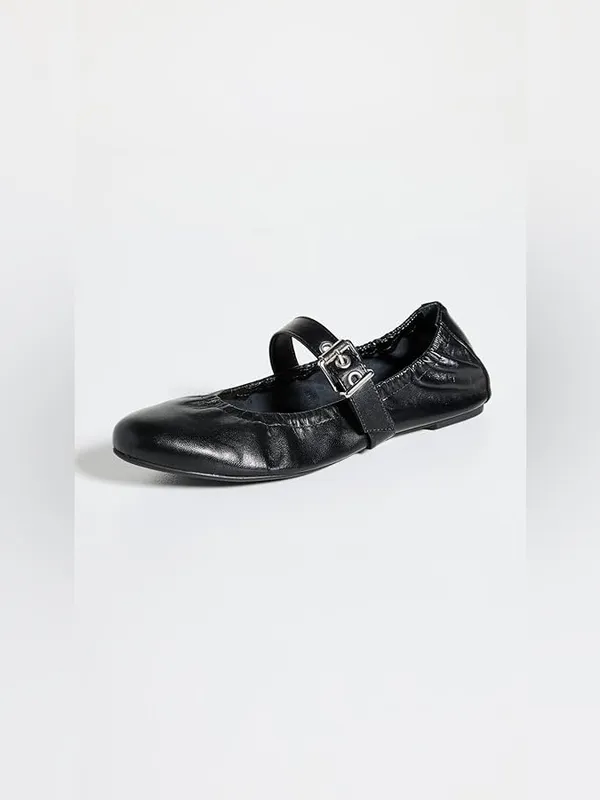 SCHUTZ Womens Calita Black Ballet Flats Size 8.5 B - Image 4