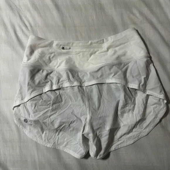 Lululemon High Rise White 4 inch Speed ups size 6 - Image 5