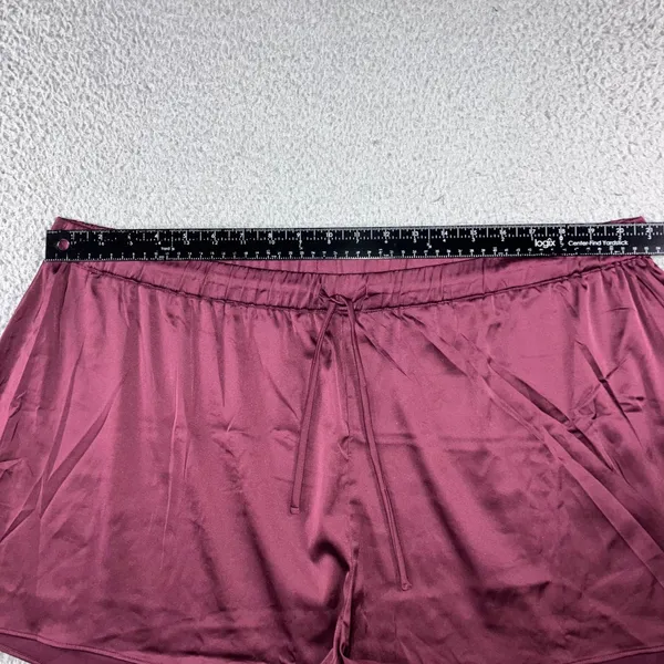 Old Navy Satin Pajama Shorts XXL Burgundy Lounge Drawstring Silky Sleepwear NWOT - Image 12