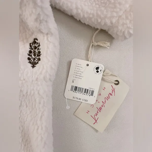 Free People Movement Hatch Hit The Slopes Fleece Jacket Natural Size S - Image 8
