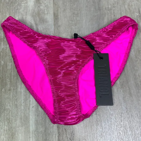 NEW Triangl Maia Notri Bikini Bottoms Pink Textured Size XSmall Normal Cut XS - Image 2