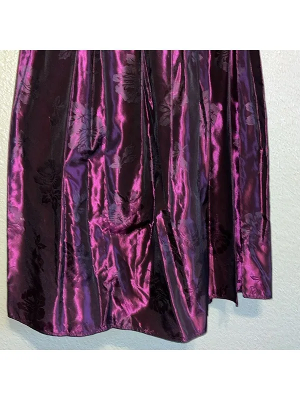 Vintage Semi Formal Laura Ashley 90s 80s Velvet Strapless Ball Gown - Image 6