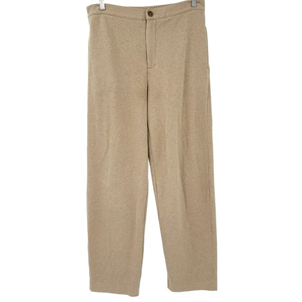 Vince Womens Tan Brushed French Terry Minimalist Straight‎ Leg Pants L - Image 2