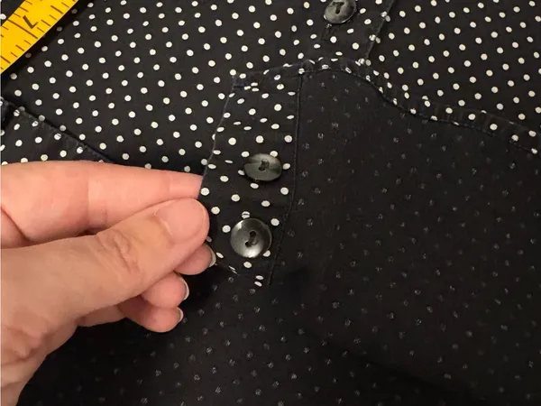 Black Polka Dot Button-Up Shirt - Image 8