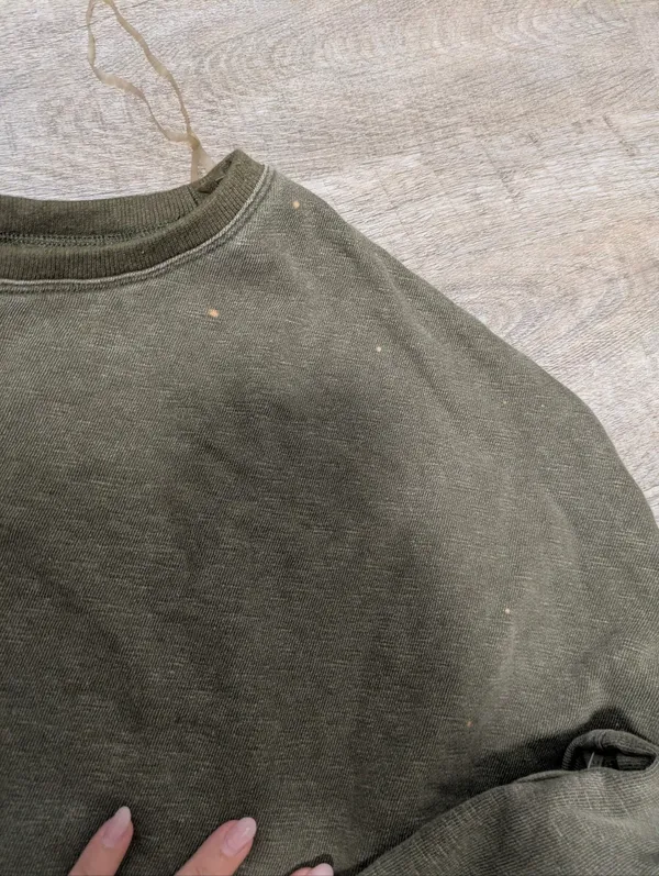 Hard Tail Olive Green Washed Sweater Size M - Image 3