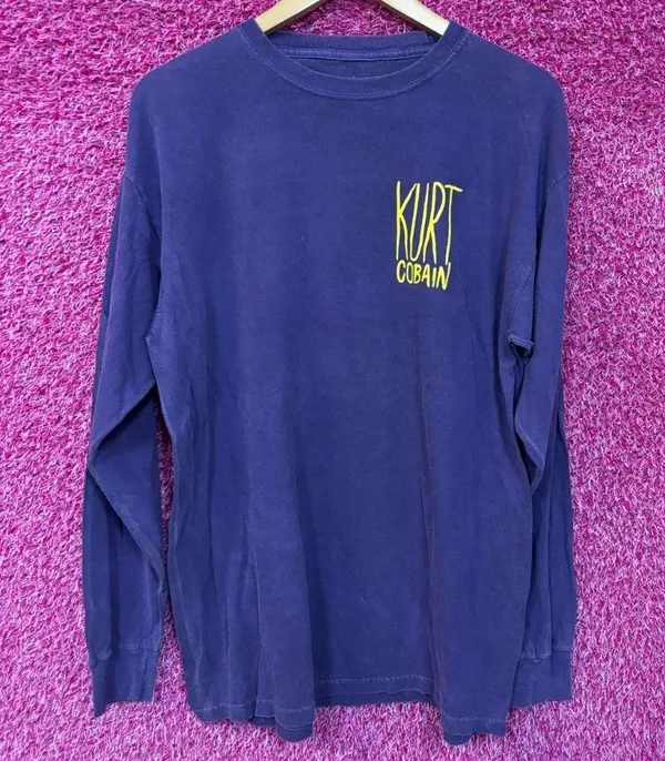 Urban Outfitters Kurt Kobain Nirvana Long Sleeve Oversized Grunge Tshirt size Medium - Image 3