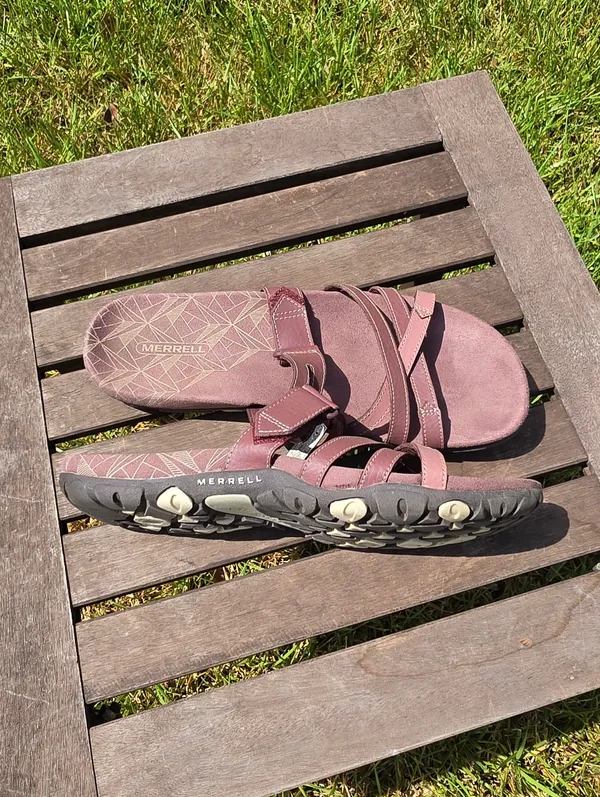 Merrell slide sandals Marron suede 2 Sized Shoes size 9 & 10 - Image 7