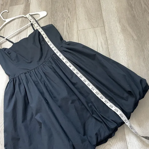 Abercrombie & Fitch Dress sleeveless bubble hem mini womens Black medium modern - Image 6