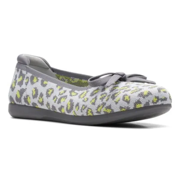 NEW CLARKS Women's Clarks, Carly Hope Flat GREY LEOPARD - Image 3