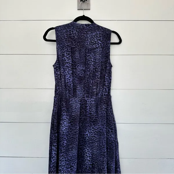 Rebecca Taylor Women’s 4 Leopard Fever Tank Dress 100% Silk - Image 6