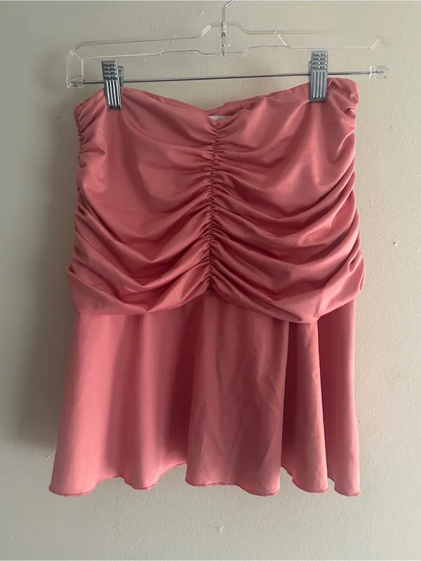 Revolve More To Come Ruched Mini Skirt Small Pink - Image 4