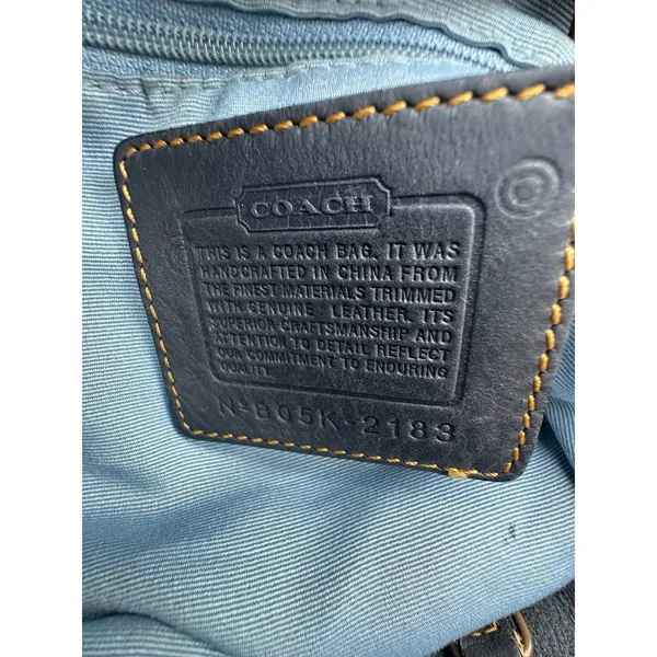 Vintage Y2K Coach B05K-2183 Denim Signature C Monogram Hobo Shoulder Bag - Image 8