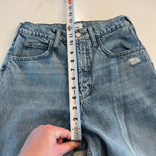 Frame High N Tight Wide Leg Jeans in‎ Bilson Rips size 25 - Image 10