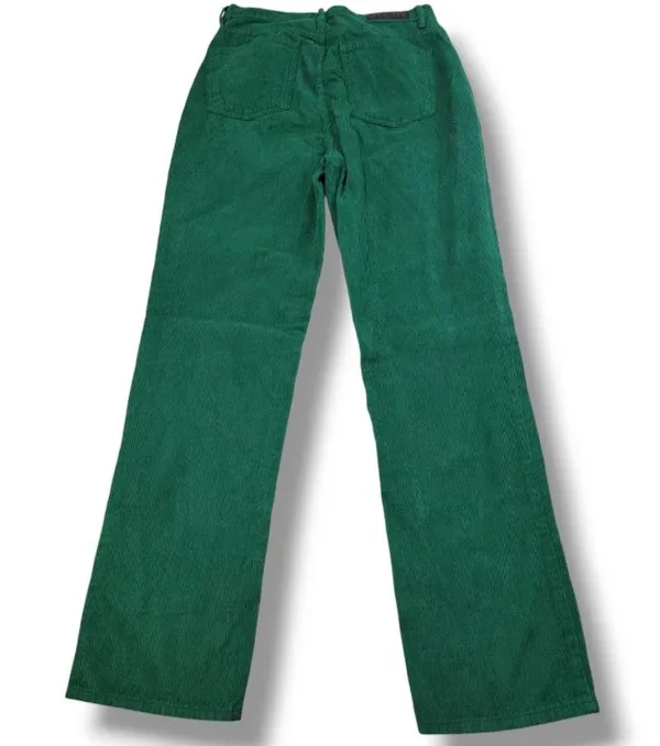 Pants Size 29 W30" x L31" Dad Jean Corduroy Pants Button Fly Green Women's - Image 3
