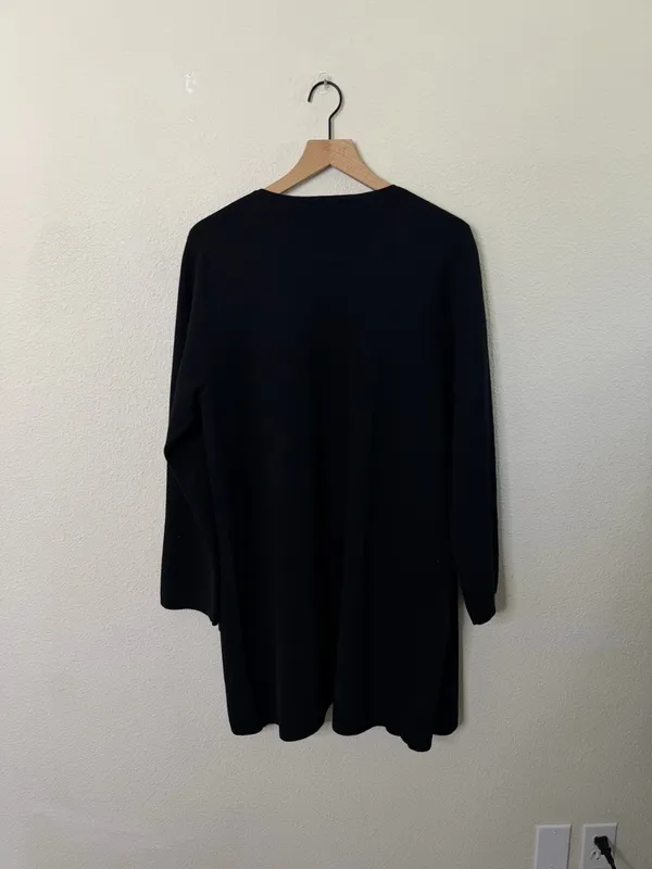 J Crew Juliette Collarless Cardigan Sweater Cardigan Blazer in Black‎ Size L - Image 7