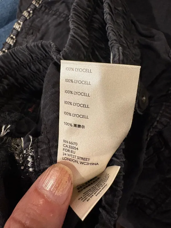 Anthropologie Byron Seamed Soft Utility Joggers pants washed black k sz S - Image 7