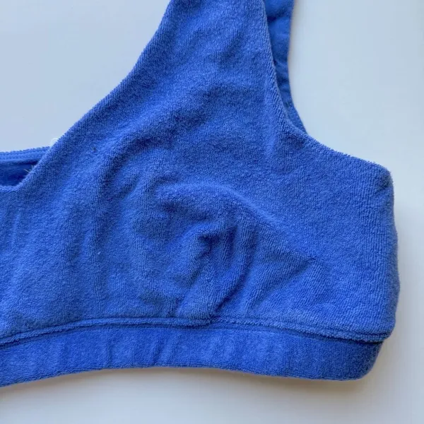 Aerie NEW Offline Terry Recharge Least Support Bra Blue Size Large L - Image 4