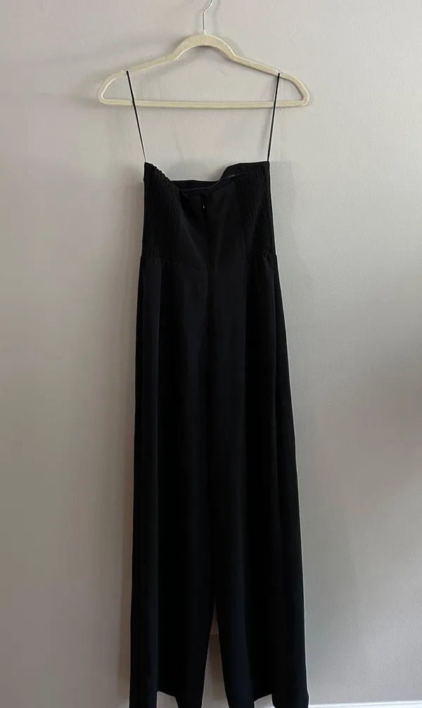 Abercrombie & Fitch Premium Crepe Jumpsuit Black - Image 8