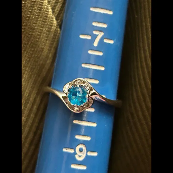 Fashion jewlery silver tone ring size 8 i3 - Image 4