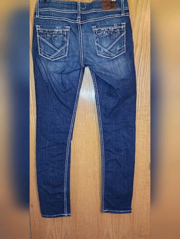 BKE Women's Skinny Jeans - Dark Blue Wash - Image 2