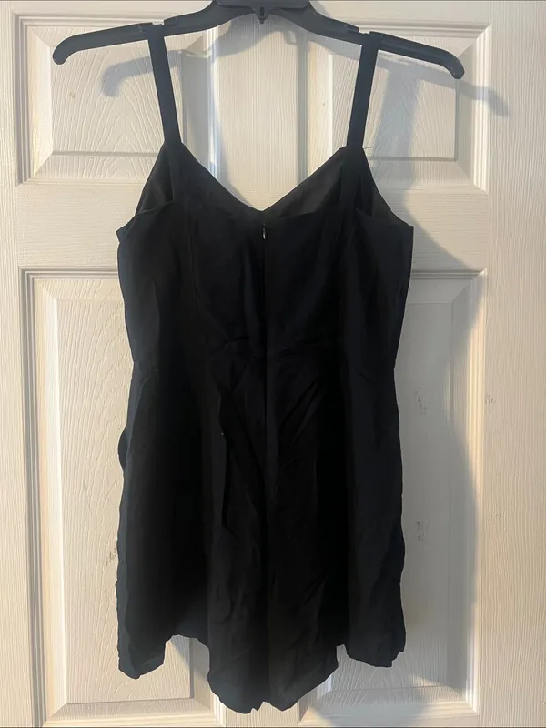 Women’s Black Button-Front Cami Romper - Image 4