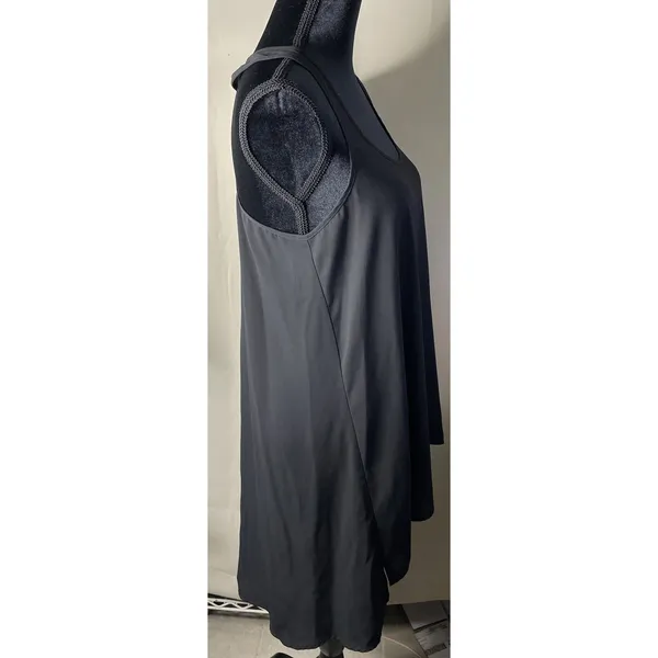 Ariat Womens Small‎ Black Tank Top High Low Hem Sleeveless Racerback Preppy Chic - Image 3