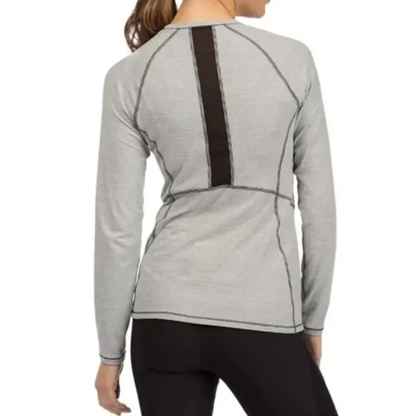 ✨ Lucy Women's Long Sleeve Athletic T-Shirt Pink Round Neck Tee Thumbhole✨ - Image 2