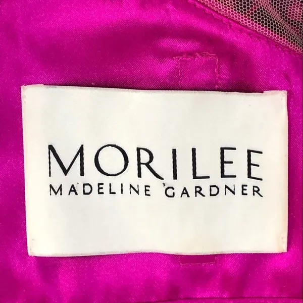 Mori Lee Fuchsia Embellished 2 Piece Prom Dress Size 10 Halter Gown - Image 12
