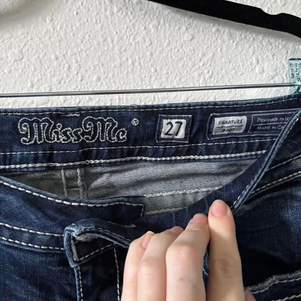 Miss-me Women's Blue and Navy Jeans - Image 3