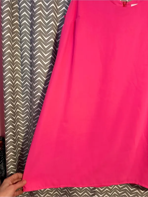 Amanda Uprichard | Selia Mini Dress Pink Lacquer, Large - Image 5