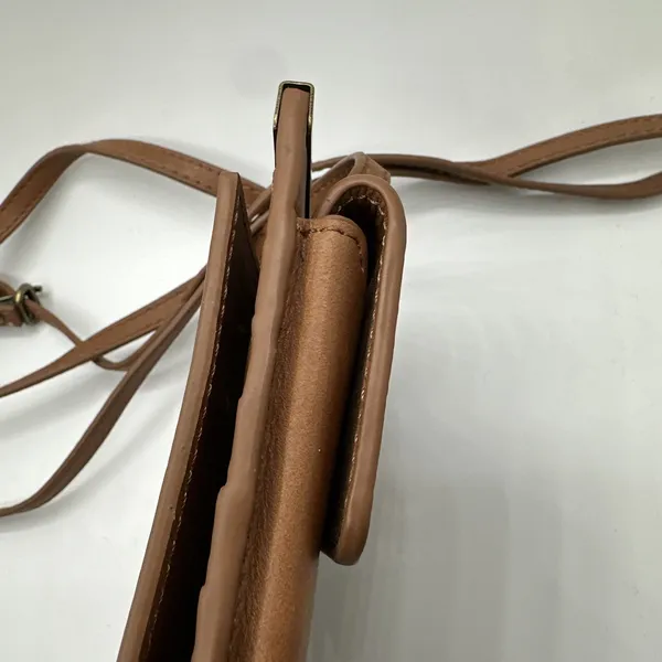 The Sak Collective Leather Smartphone Crossbody Wallet Bag Tobacco Brown Mandala - Image 10