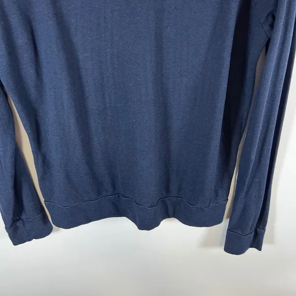 Sundry Anthropologie Easy Like Sunday Morning Sweatshirt Navy Blue Size‎ 1 Small - Image 9
