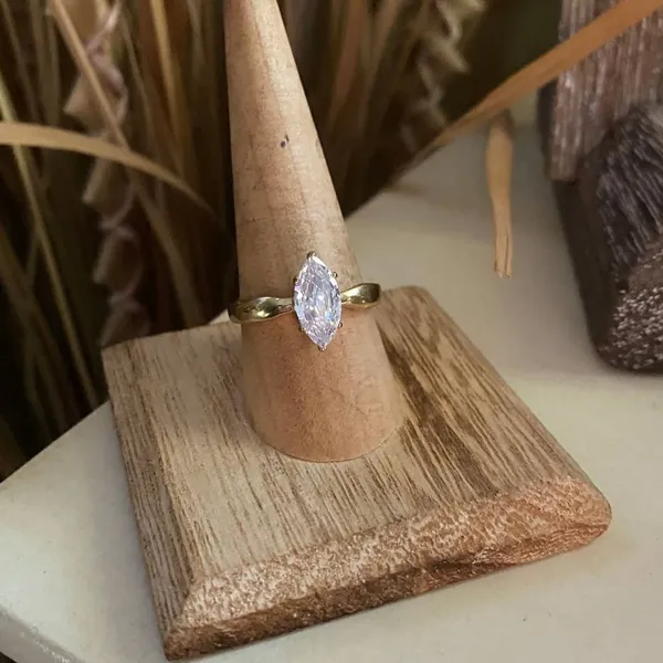 IP Gold Stainless Steel AAA Grade CZ Ring With Ion Plating - Image 3