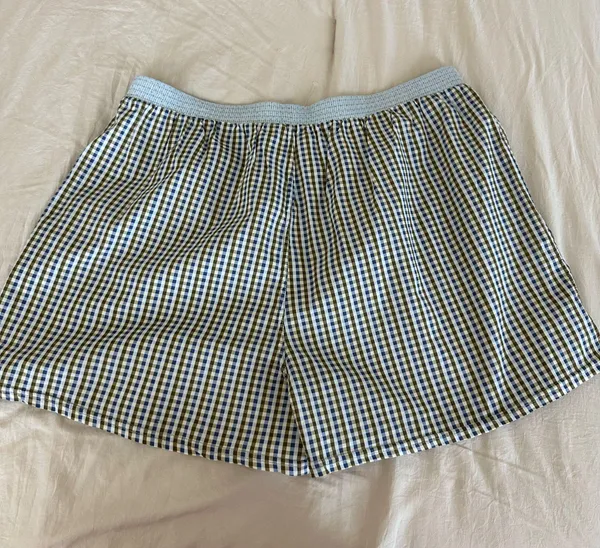 Blue plaid free people boxer shorts - Image 3
