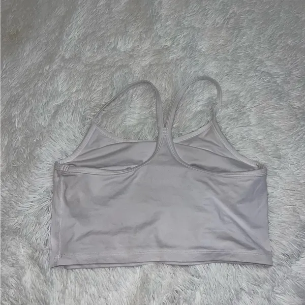 Aerie Offline White Razor Back Cropped Tank size Large - Image 4