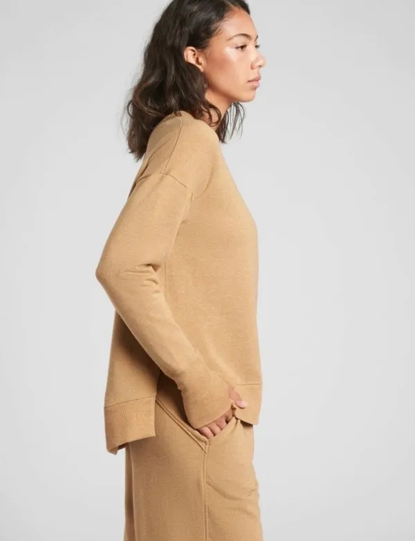 NWT! Athleta Crewneck Sweatshirt in Tuscan Gold - Image 2